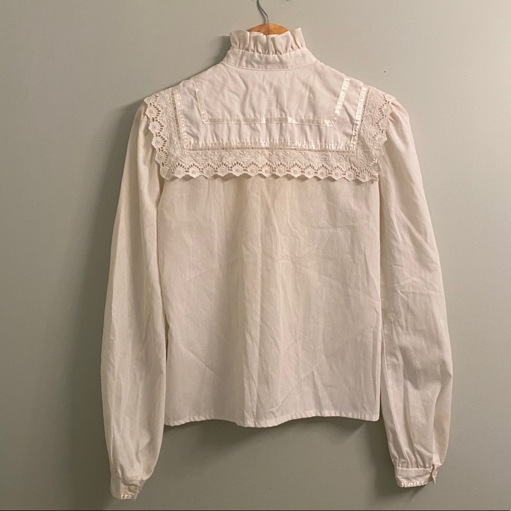 Gunne Sax / Jessica’s Gunnies Victorian Revival Blouse - Picture 2 of 11